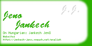 jeno jankech business card